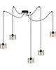 lampy wiszące 5-płomienna lampa wisząca loft czarna ALAMOS L5 1
