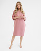 sukienki midi damskie Lniana Sukienka PEONY DUSTY PINK 1