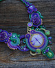 kolie Naszyjnik Soutache z fioletową ważką 3