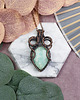 wisiory Miedziany wisiorek wire wrapping z amazonitem #530 1