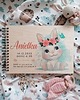 kartki scrapbooking KRÓLICZEK ALBUM na zdjecia z metryczką urodzenia, pamiątka narodzin 5