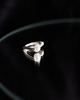 pierścionki srebrne PEARL ring / satin silver with white pearl 6