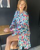 szlafroki damskie Szlafrok narzutka kimono w kontrastujące kolory 3