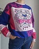 bluza bez kaptura damska Bluza patchwork - Pink Tiger - One of a kind - oversize 2