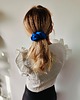 spinki i klamry do włosów Scrunchie spinka klamra jedwabna królewski chaber 2