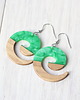 kolczyki drewniane Kolczyki drewniane z żywicą ZAWIJAS zielony 5