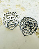 kolczyki srebrne Srebrne kolczyki lwy origami,  głowa lwa sztyfty 4