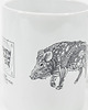 kubki i filiżanki Kubek ceramiczny 330ml DZIK biały 2