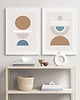plakaty DWA PLAKATY boho geometryczne mid century 2