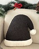 dekoracje świąteczne Poduszka W Kształcie Czapki Mikołaja Czarna Boucle 2
