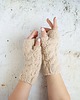 rękawiczki damskie Mitenki z warkoczami LULLABY 100 % alpaka 2