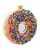 bombki Bombka choinkowa szklana ręcznie malowana: Donut z różowym lukrem 1