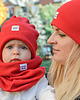 czapki dziecięce Czapka beanie Prążek Czerwona 1
