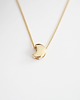 złote naszyjniki 16k Gold Plated Crescent Moon Necklace 4