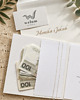 kartki scrapbooking LINEA Pamiątka ślubu z kieszonką na pieniądze 1
