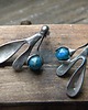 kolczyki wire wrapping Apatyt  - sztyfty 3