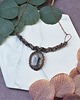 kolie Miedziany naszyjnik wire wrapping z kwarcem z rutylem #502 1