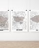 plakaty Paris mapa plakat  50x70 cm / A3 / A4 5
