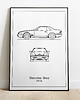 plakaty Plakat Legendy Motoryzacji - Mercedes 500SL 1
