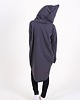 bluza z kapturem damska Długa ciepła bawełniana bluza z kieszeniami , wejściem na kciuki 2