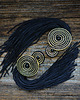 kolczyki soutache Czarno- złote spirale kolczyki soutache z chwostami 2