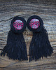 kolczyki soutache Pink Panter -kolczyki sutasz z motywem panterki 2