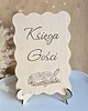 dodatki ślubne Drewniana tabliczka ślubna z grawerem - Księga Gości 1