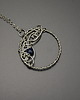 wisiory Wisiorek lapis lazuli koło kółko wire wrapping 1