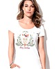 t-shirt damskie Koszulka  z nadrukiem Christmas Lama 1