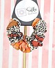 gumki do włosów XS mini mała gumka dla dzieci do włosów jedwab naturalny scrunchie brązowa 1