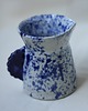 czajniki i dzbanki Ceramiczny dripper w kobaltowe ciapki i dzbanuszek. Ceramika ręcznie robiona 6