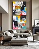 obrazy Nowoczesny duży obraz do salonu lub antresoli 80x160cm dyptyk Crazy CRAZY 4