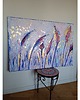 obrazy Obraz ręcznie malowany na płótnie 70x100 cm - Zimowy zachód słońca 2