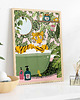 plakaty Plakat Tygrys w zielonej wannie 2