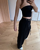 spodnie materiałowe damskie Spodnie Strong black 5