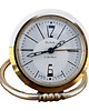 zegary Piękny, mosiężny budzik mechaniczny Slava, made in ZSRR, lata 60. 6