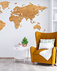 Ozdoby na ścianę Drewniana Mapa Świata 150x70x06 cm Granice 3