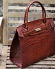 torby na ramię Torebka Skórzana NAIL M Jasny Brąz CroCo GOLD 2