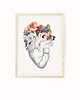 grafiki i ilustracje Dyptyk_ Frida i anatomiczne serce, kwiaty 1