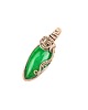 wisiory Wisiorek z zielonym jadeitem  wire wrapping 8