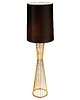lampy podłogowe Lampa Podłogowa Holm złota z Czarnym Kloszem 1
