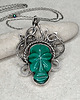 srebrne naszyjniki Totem I srebrny naszyjnik z malachitem 1