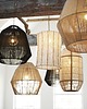 lampy wiszące Lampa boho 58cm bambusowa z lnem 2