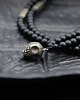 biżuteria męska Czaszka z pirytu, onyks : naszyjnik męski 1