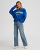 bluza bez kaptura damska Bluza bez kaptura LOOSE FIT kobalt BIENVENUE damska 3