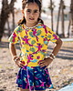 t-shirty dla dziewczynki Crop top Żółta Papuga - 98/104 4
