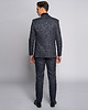marynarki męskie Garnitur męski rapallo szary w kratę slim fit 176 100 90 2