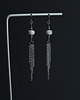 kolczyki srebrne Długie kolczyki ze stali z howlitem i łańcuszkami 2