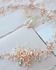 Ślubne ozdoby do włosów Wianek ślubny Flora - morela i rose gold 7