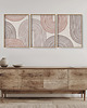 plakaty Zestaw 3 plakatów, mid century modern, linie, oryginalna dekoracja. 1